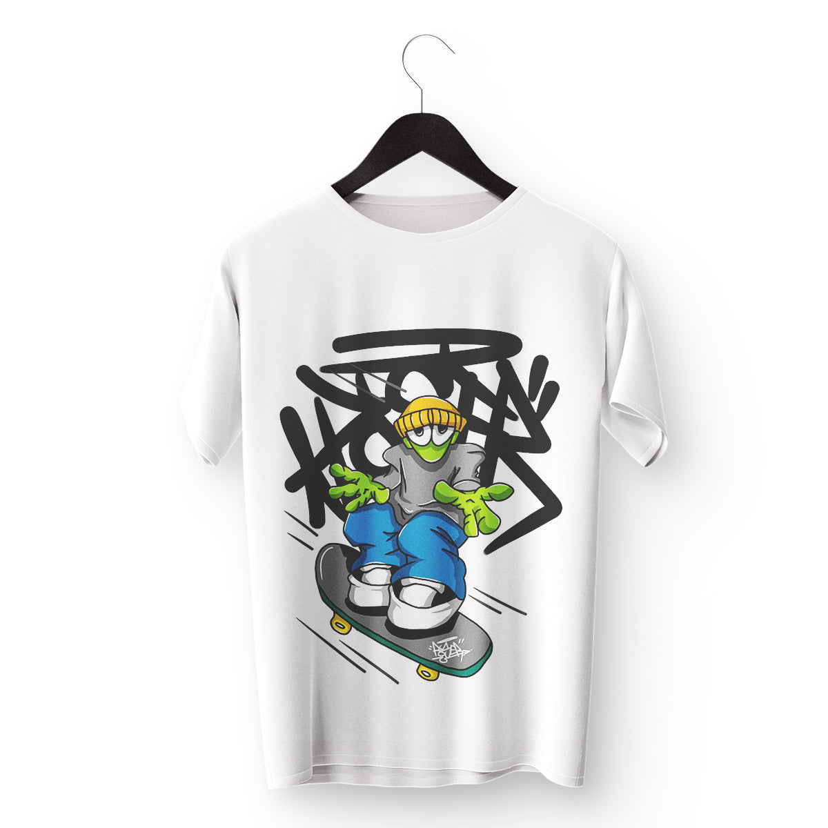 Street Alien Skater Oversized Graphic T-Shirt