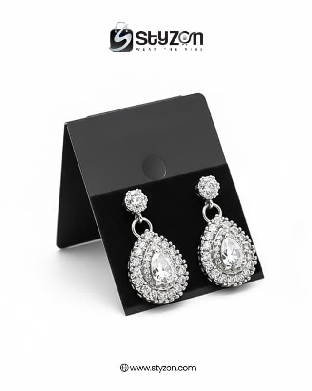 Styzon Crystal Bloom Earrings – Sparkle That Speaks Elegance