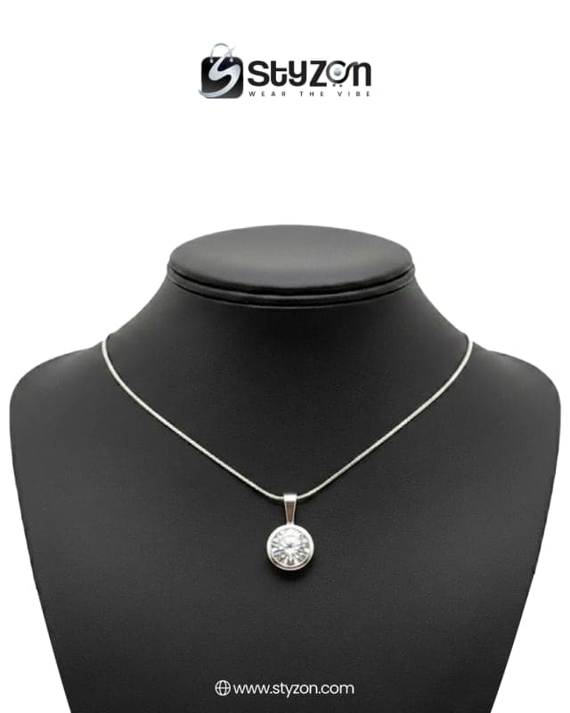Styzon Crystal Orbit – Solitaire Pendant Necklace - Image 1