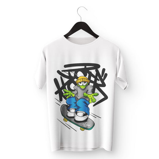 Street Alien Skater Oversized Graphic T-Shirt