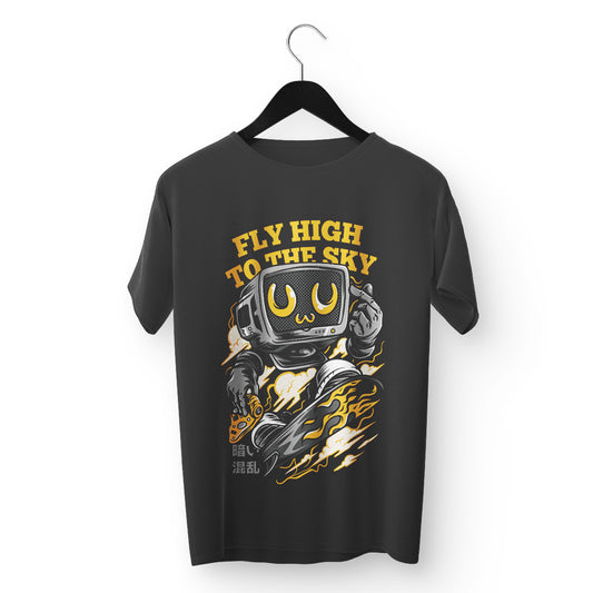 Skybound Bot Tee – Retro Tech Meets Cosmic Cool