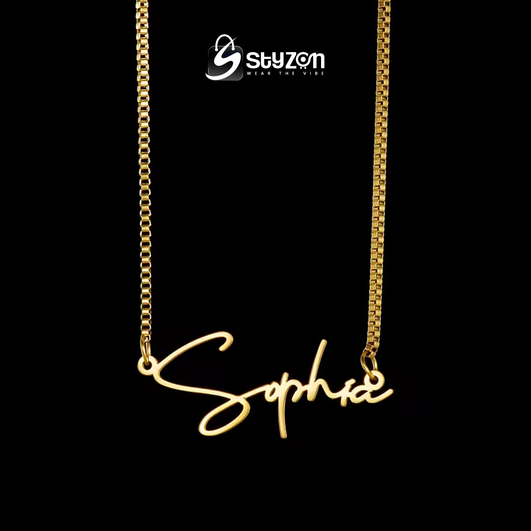 Custom Gold Plated Name Necklace