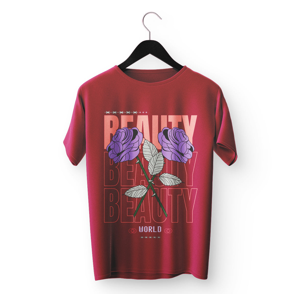 Beauty World Tee – Bold Florals, Modern Vibes