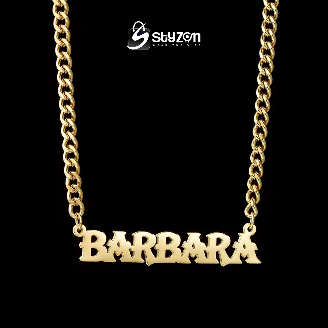 Custom Gold Plated Name Necklace