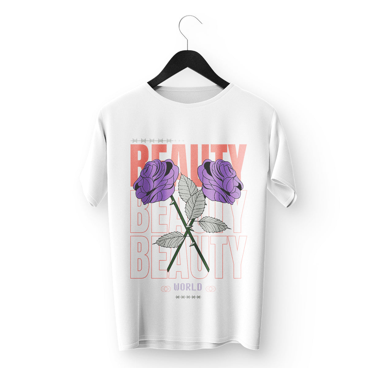 Beauty World Tee – Bold Florals, Modern Vibes