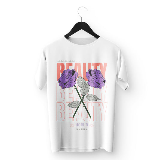 Beauty World Tee – Bold Florals, Modern Vibes